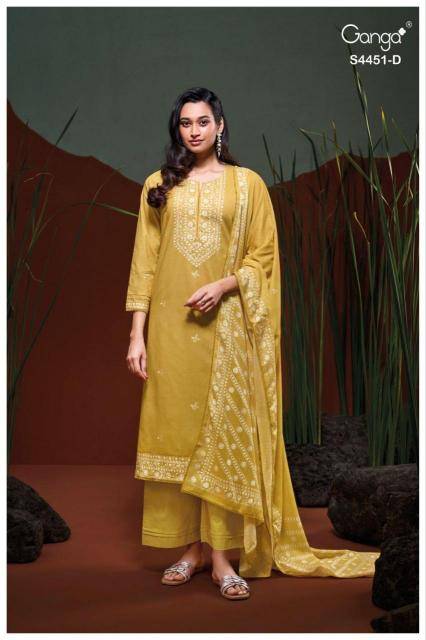 Ganga felora 4451 Unstitched dress material wholesalers in pune